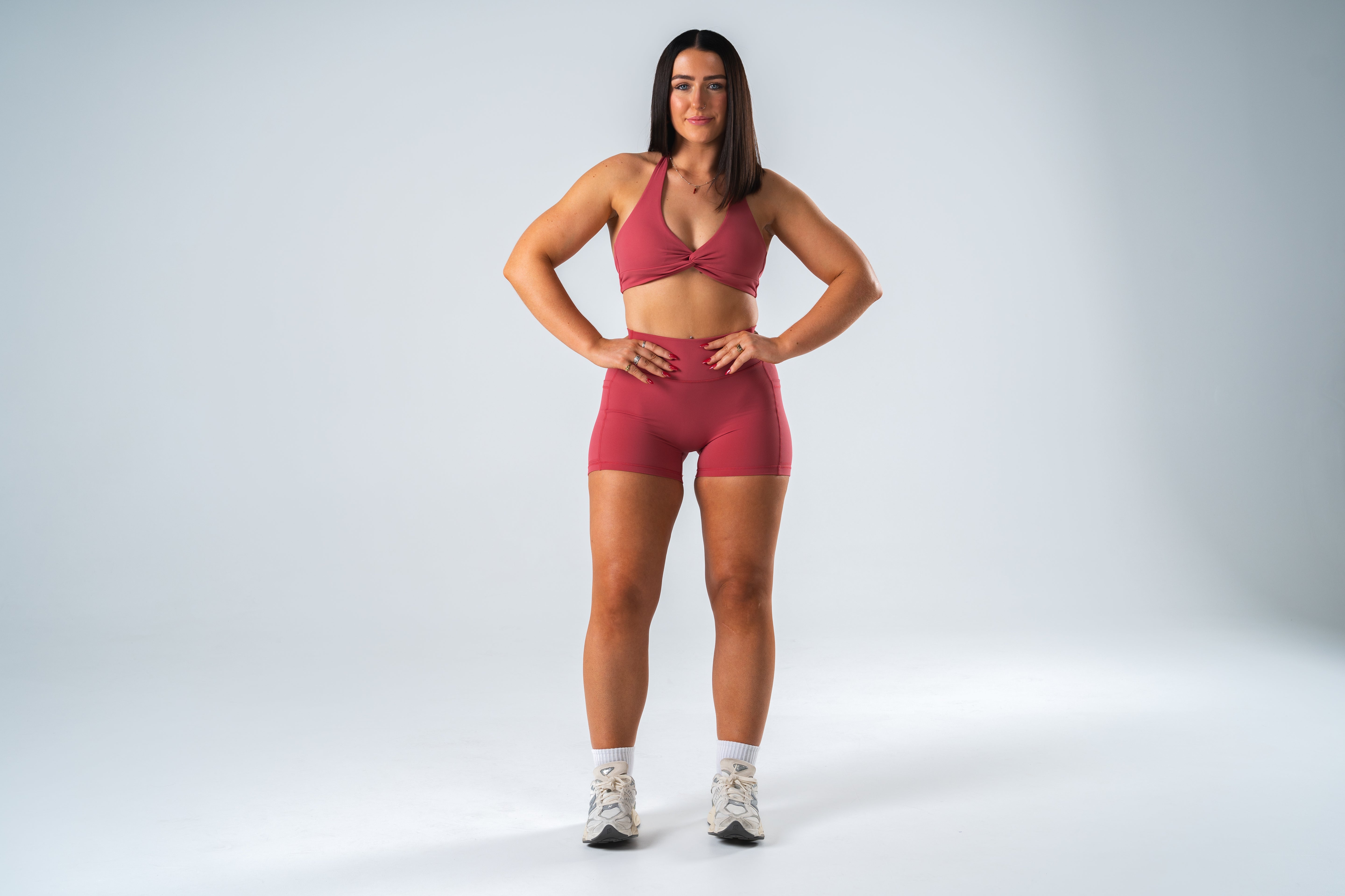 Watermelon Infinity Halter Neck Crop