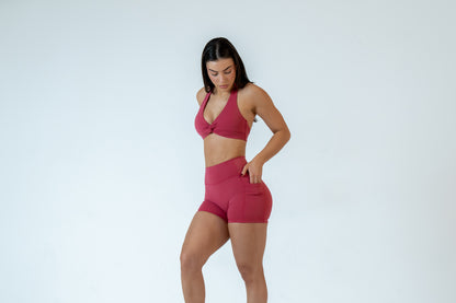 Watermelon Infinity Halter Neck Crop