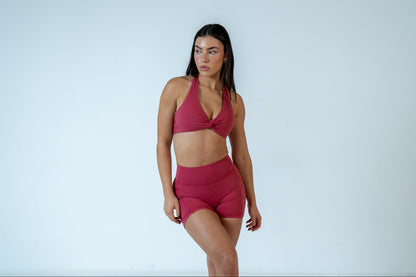 Watermelon Infinity Halter Neck Crop