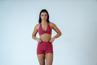 Watermelon Infinity Halter Neck Crop