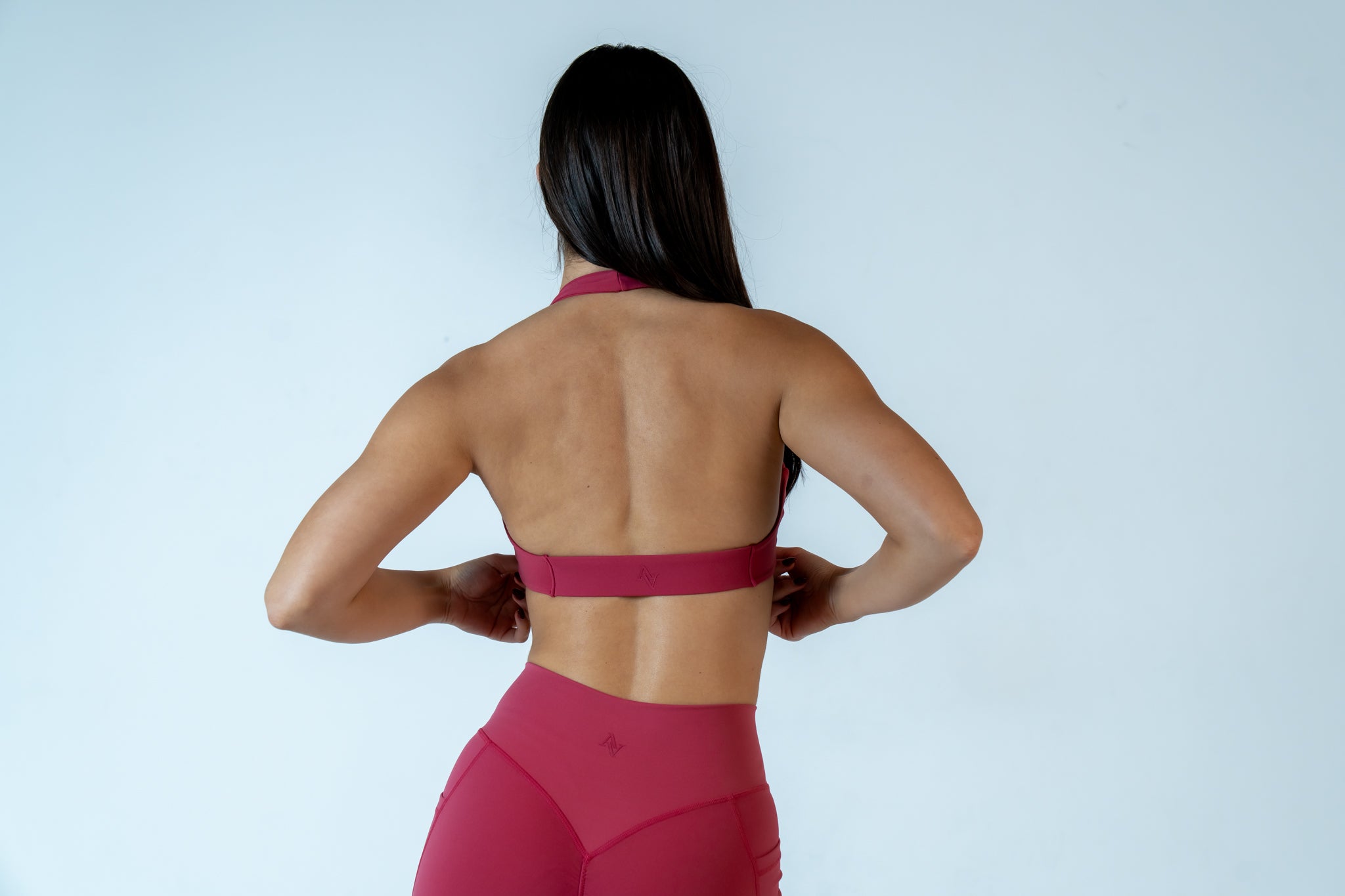 Watermelon Infinity Halter Neck Crop